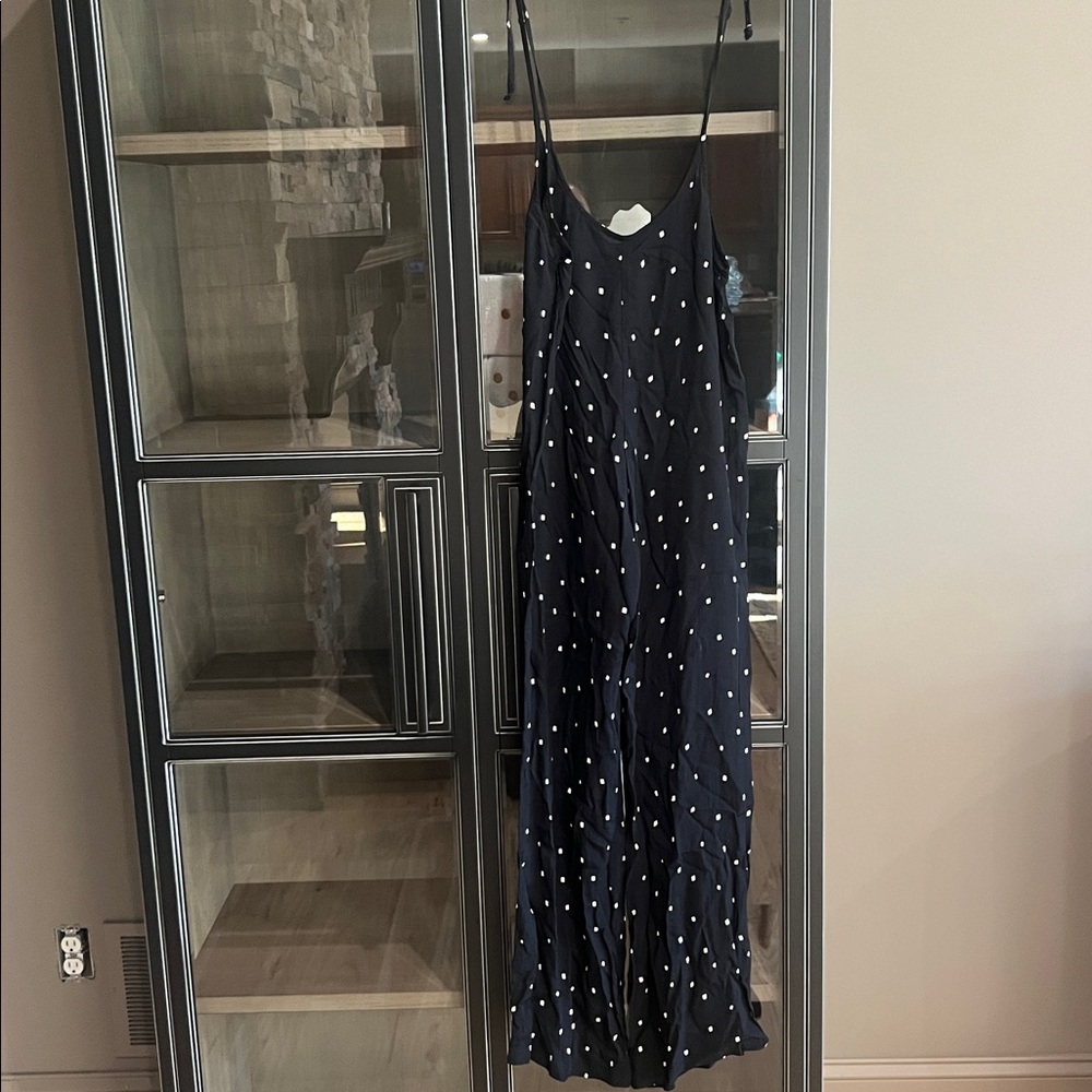 Black Polka Dot Maxi Dress